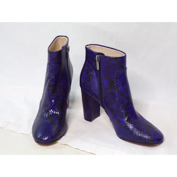 🆕 VINCE CAMUTO Sanstan Ankle Bootie Snake Blue 6 - Picture 7 of 12